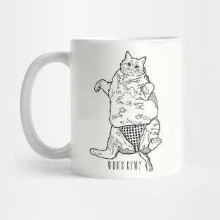 Who's Gym? Fat Cat T-Shirt Mug